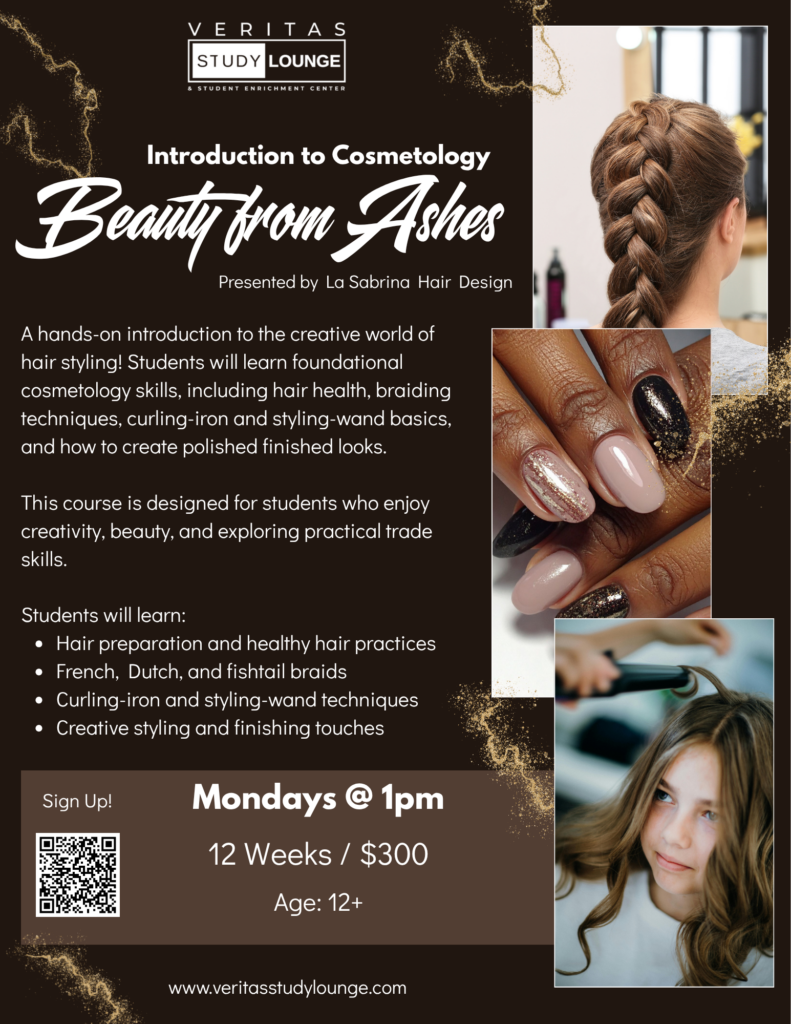 Introduction to Cosmetology: Beauty from Ashes class poster